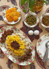 دستور پخت عدس پلو با گوشت قلقلی با برنج معطر گیلان